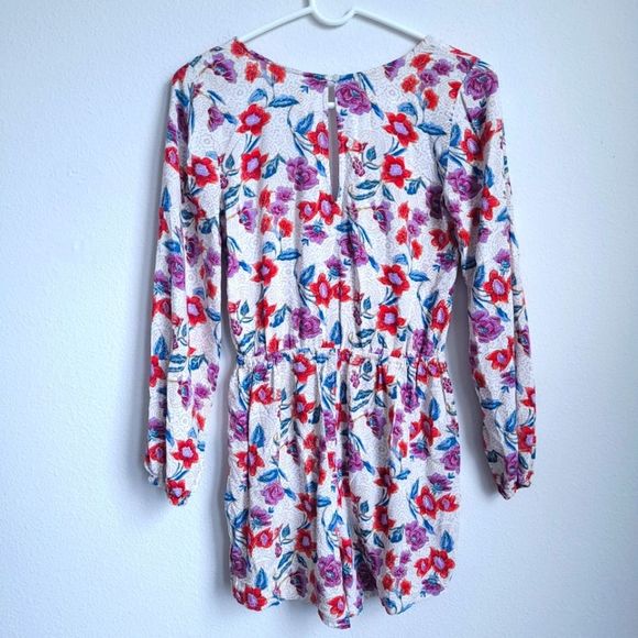 Hollister Floral Print Long Sleeve Romper - Picture 2 of 3